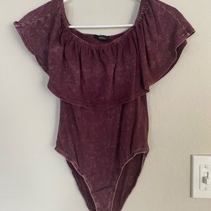 Off the shoulder body suit